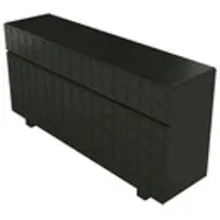 Skandica CUBO LONG Kommode 3D mit dekorierter Front / 4 Schubladen / 4 Türen / 169 cm / Schwarz