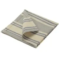 HOME STORY Serviette 4er-Set ¦ blau ¦ 100% Baumwolle ¦ Maße (cm): B: 40