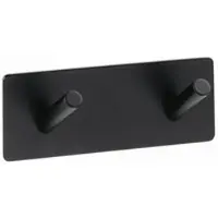BRILLANTBAD BEASY Kleiderhaken Edelstahl Schwarz 38x115x45 mm für Bad & Küche >> zum Kleben