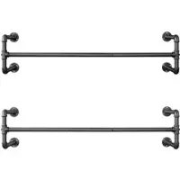 Möbel Kraft Garderobenleiste ¦ schwarz ¦ Metall ¦ Maße (cm): B: 110 H: 29,5