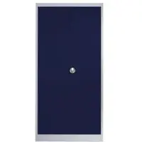 Mauser Stahlschrank mit Flügeltüren 50 cm tief 5 OH schmal grau, 95x195x50 cm
