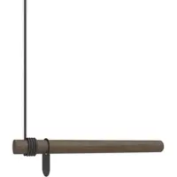 Lind DNA - Wall Swing Wandgarderobe 50 cm, Eiche geräuchert / Leder schwarz