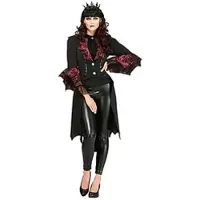 Buttinette Mantel "Vampirin" für Damen, schwarz/rot