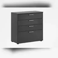 Proregal Möbelpartner Schubladenschrank Hippo | HxBxT 84x80x40 cm |Anthrazit von