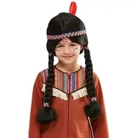 Buttinette Kinder-Perücke "Indianerin", schwarz