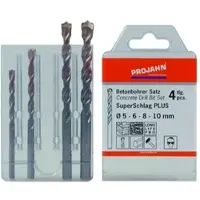 Projahn Stein- und Betonbohrer SuperSchlag PLUS, 4-teilig, 6-kant Schaft, Ø 5-6-8-10 mm, Kassette