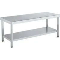 EURAST - Neutrale snack tisch höhe 600 mit 1 regal - 2800x700x600 mm - 1082761C