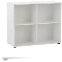 Proregal Möbelpartner Aktenregal Pigeon Large | HxBxT 83,6x100x41cm | 4 Fächern | Weiß | Büroregal, Bücherregal von