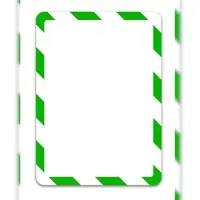 Tarifold Sichtrahmen Magneto Safety Line A4 selbsthaftend Magnetverschluss grün/weiß 2 Stück Packung mit 12 Stück