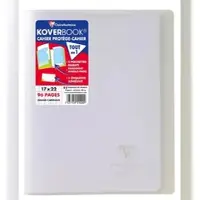 Clairefontaine 10x Koverbook, Heft 17x22 cm, 48 Blatt 90g, französische Lineatur Seyès, Einband aus transparentem Polypropylen - Farblos 951420C