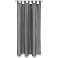 Arsvita Blickdichte Anthrazite Gardine Alessia mit Schlaufen in 140x175cm ( BxL ), in vielen Größen und Farben