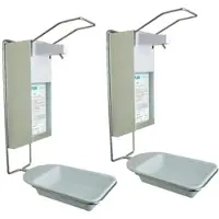 MCD Medical Care Dental GmbH 2 Desinfektionsspender mit Abtropfschale | Alu/Kunststoff | 1000 ml