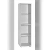 Proregal Möbelpartner Aktenregal Lion | Large | HxBxT 153x40x40 cm | 4 Fächern | Lichtgrau | Büroregal, Bücherregal von