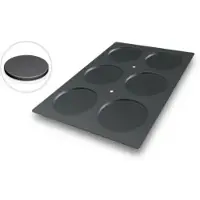Schneider Silikon-Backform, Biskuit, schwarz 115312 , Abmessung: 40 x 60 cm, Durchmesser 160 mm, H 10 mm