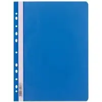 D.Rect Schnellhefter 009012, A4, blau, PP, Vorderdeckel transparent, gelocht, 25 Stück