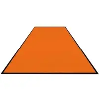M&A Matting Schmutzfangmatte Colorstar, hellorange, waschbar, glatter Rücken 7460115200150-C10 , Maße (B x T): 115 x 200 cm