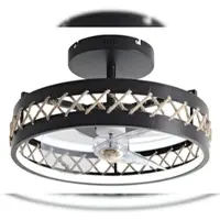 Purline LED-Lüfterlampe mit Details in Seiloptik CEILY ROPE