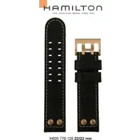 Hamilton - Khaki Navy Band-set Leder-schwarz-22/22 H690.776.128 - schwarz