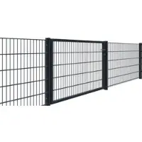 Meingartenversand.de Doppelstabmattenzaun Tür 8/6/8 - anthrazit (RAL 7016) - 100 x 80 cm - Tor mit 4 x 4 cm Rahmen - verzinkt und pulverbeschichtet - ideal als Zauntor