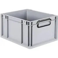Proregal Eurobox Nextgen Color HxBxT 22x30x40cm 20 Liter Griffe Schwarz Geschlossen Grau Eurobehälter Transportbox Transportbehälter