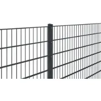 Meingartenversand.de Doppelstabmatte 8/6/8 - feuerverzinkt - 250 x 160 cm - Zaunmatte aus verzinkten Stahl - stabil - ideal als Gartenzaun oder Industriezaun