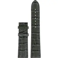 Certina - Leder Ds Podium Gent Square Lederband Grau Halb Glanz 21/18mm, Ohne Schnalle C610017995 - alligator-prägung,grau,rind