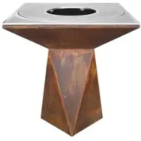 OutInFire Gartenfeuerstelle, Grill mit Grillrost mit Beinen und Schutzhülle - G1 Corten
