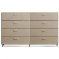 String - Relief Kommode mit Beinen, breit, 2 x 82 x 41 x 92,2 cm, beige
