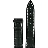 Certina - Leder Lederarmband ohne Schließe 23mm/20mm C610016995 - alligator-prägung,rind,schwarz