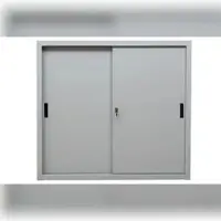 Proregal Schiebetürenschrank Ant | 3 Ordernhöhen | HxBxT 109x120x45 cm | Grau