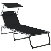 Homecall Klappbar-Gartenliege Sonnenliege Liegestuhl, Textilene Mit Dickem Schwamm, bis 180KG