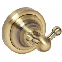 BRILLANTBAD BETRO BRONZE Doppelkleiderhaken Messing Bronze 65x65x65 mm für Bad & Küche >> zum Bohren