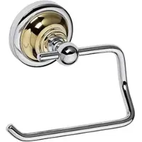 BRILLANTBAD BETRO GOLD Papierrollenhalter ohne Deckel Messing Gold Chrom 135x100x90 mm für Bad & WC >> zum Bohren
