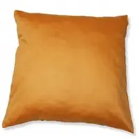 Kinzler Baumwoll-Satin Kissenhülle Uni 2x 40/40 cm, Farbe gelb