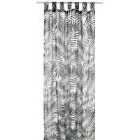 Arsvita Gardine 140x245cm Voile mit Druck Black&White Schlaufenschal