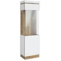 Möbel Kraft Vitrine Calabria ¦ weiß ¦ Maße (cm): B: 60 H: 201 T: 40.0