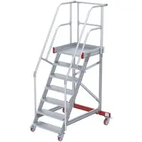 Euroline 513 Wartungsbühne 60° 800mm Stufenbreite 7 Stufen Alu gerieft