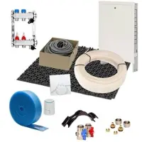 Thermova 80 m2 Set Noppensystem 11 mm WLG 040 16x2 PE-RT Rohr Raster 10 cm 8 Heizkreise Regler 230 V + Zubehör