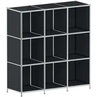 Viasit Aktenregal »System 4« doppelt breit 3 OH schwarz, 115.4x118.1x40.4 cm