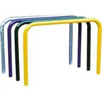 SCHAKE Abweisebügel aus Stahlrohr Ø 48 x 2,5 mm Breite: 1000 mm, Höhe: 1000 mm ohne Querholm, beschichtet, zum Einbetonieren