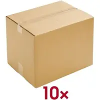 Quali Well Versandkartons 23,0/30,5/23,0 cm bis 30 kg - 10 Stück braun, 32x25.9x24.4 cm