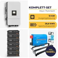 HUSATECH Deye Hybrid-Wechselrichter SUN-12K-SG05LP3 mit 6 x Pylontech US5000 1-C | 3-phasig | 12 kW | 28,8 kWh