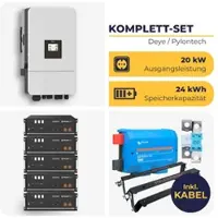 HUSATECH Deye Hybrid-Wechselrichter SUN-20K-SG05LP3 mit 5 x Pylontech US5000 1-C | 3-phasig | 20 kW | 24 kWh