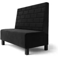 GGM Möbel Schmidt F | Gastrobank | B:H 140 x 100 cm | Schwarz | Stein | Samt