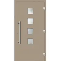 Haustuerenland.de Haustür mit Fingerprint "BEATRICE" 79 mm RC2 Graubeige RAL 1019 außen öffnend DIN rechts