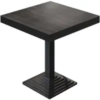 GGM Möbel BPY | Bistro Tisch | 80 x 80 x 81 cm | Quadratisch | Schwarzer Rand | Wenge / Schwarz