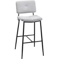 Bessagi Home Barhocker Neta Hellgrau Webstoff Gepolstert