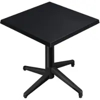 GGM Möbel WAP | Bistro Außen Tisch | B:T:H 60 x 60 x 74 cm | Schwarz / Schwarz | Quadratisch