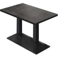 GGM Möbel BPY | Bistro Tisch | 110 x 60 x 78,5 cm | Quadratisch | Schwarzer Rand | Wenge / Schwarz
