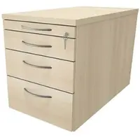 Fm Büromöbel Rollcontainer »Fastline« mit 3 Schubladen braun, 43.4x52x80 cm
